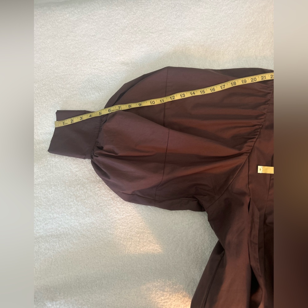 The Brynn Tie-Waist Mini Dress - Mocha Size Small - Picture 14 of 16